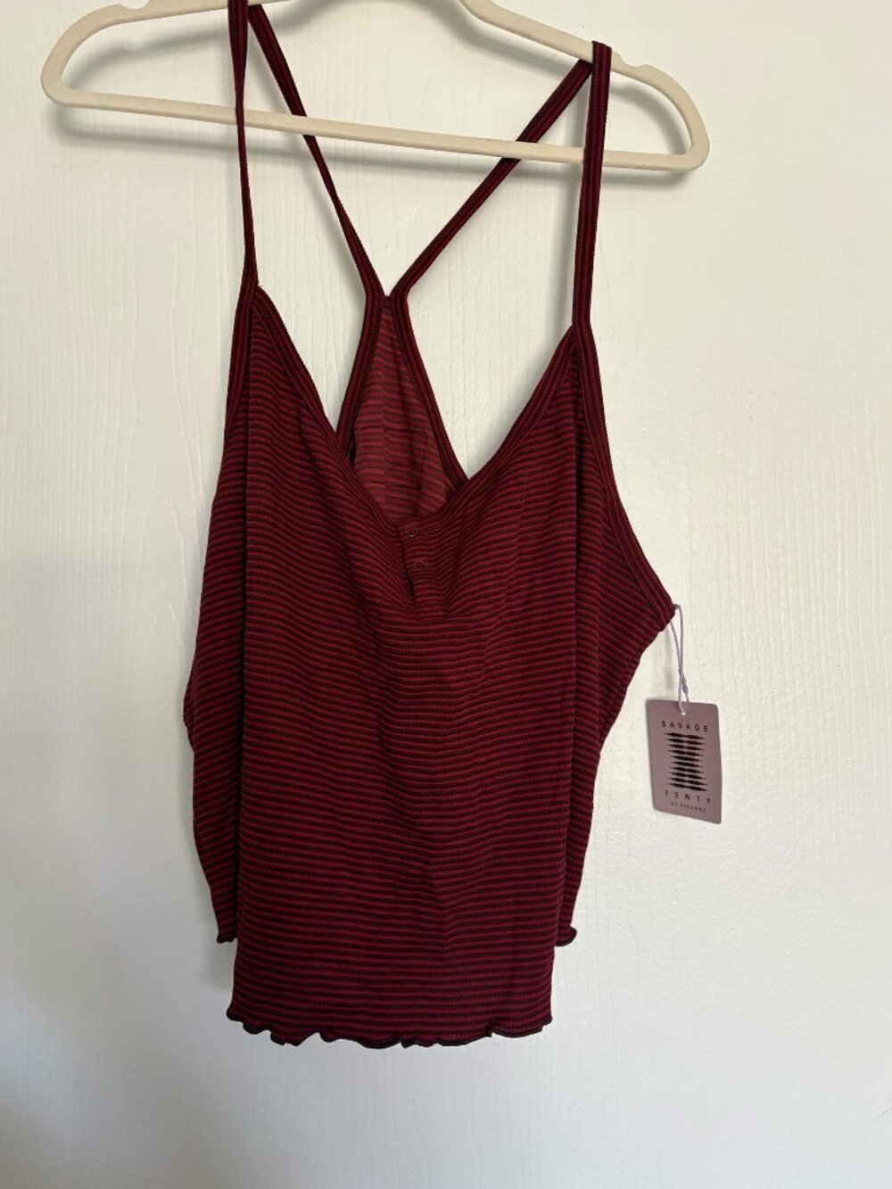 Savage x Fenty Red Wine Sleep Tank 4x